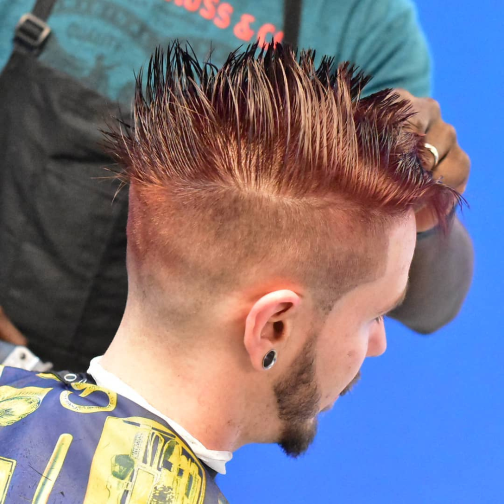 young white male with tips