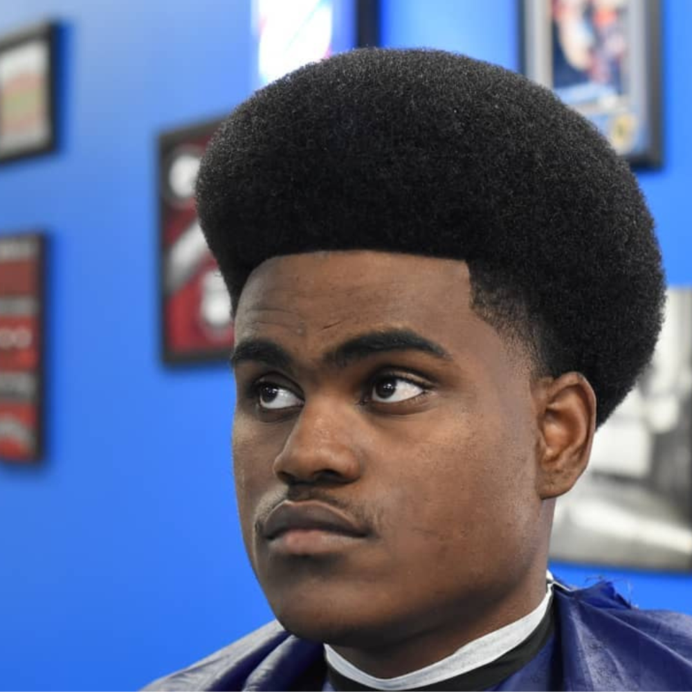 young black male with afro